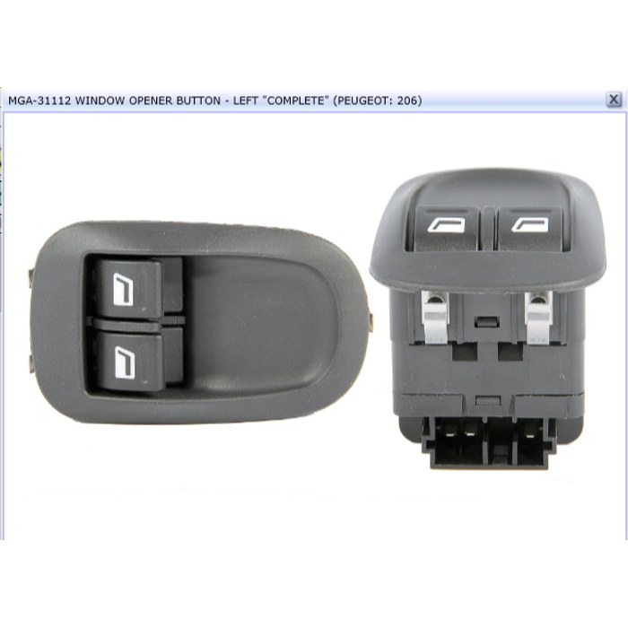 BOUTON LEVE VITRE DOUBLE G 206 — MGA MGA-31112