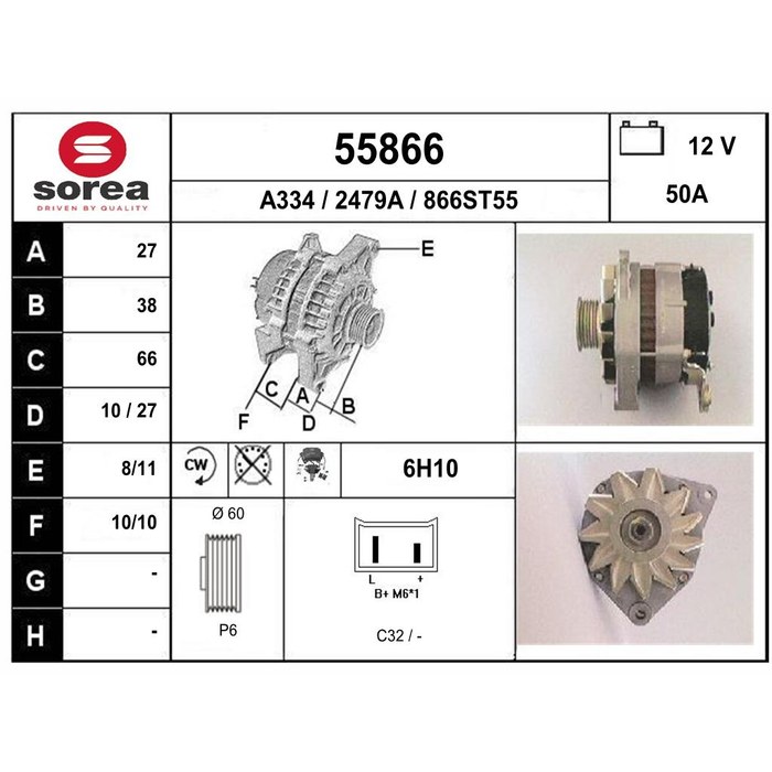 ALTERNATEUR SUP5 R9 — SOREA SE55866