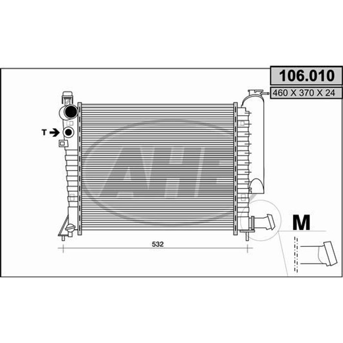 RADIATEUR PEU 306 VAL816715 — MGA MGA-80144