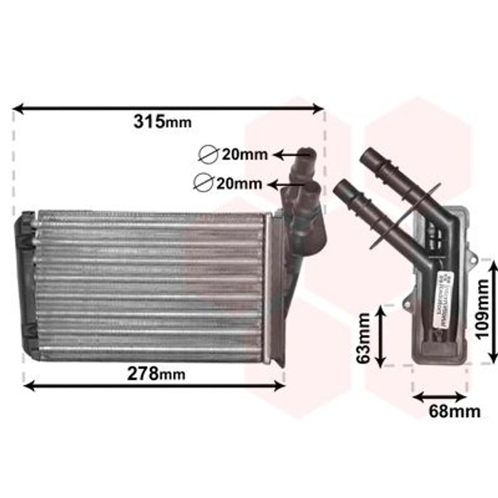 RADIATEUR CHAUFFAGE CLIO II VAL812169 — MGA MGA-81900