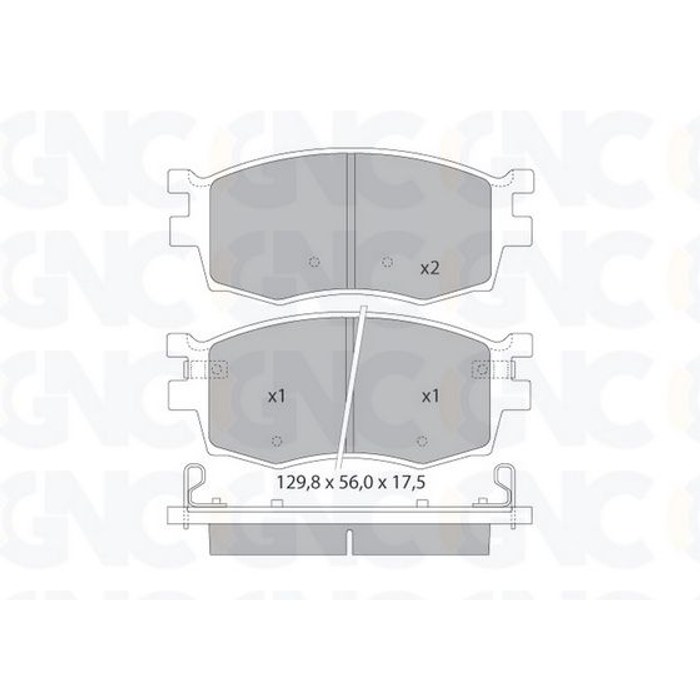 PLAQ DE FREIN AV KIA RIO HYN I20 05P1345 JP — GNC P1370
