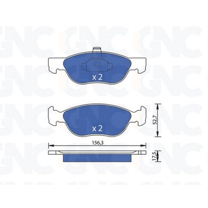 PLAQ DE FREIN AV FIAT PUNTO 05P740 — GNC P1041