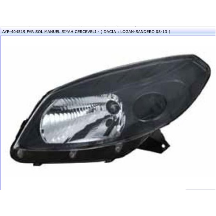 OPTIQUE AVANT LOGAN SANDERO 08-13 — MGA AYF-404519