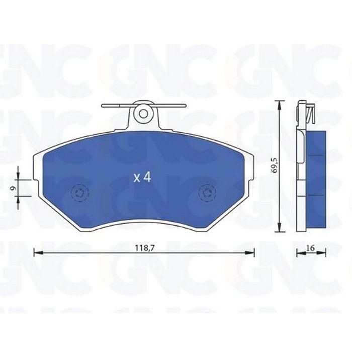 PLAQ DE FREIN AV VW GOLF III CADDY SEAT IBIZA III 05P718 VAG — GNC P0933