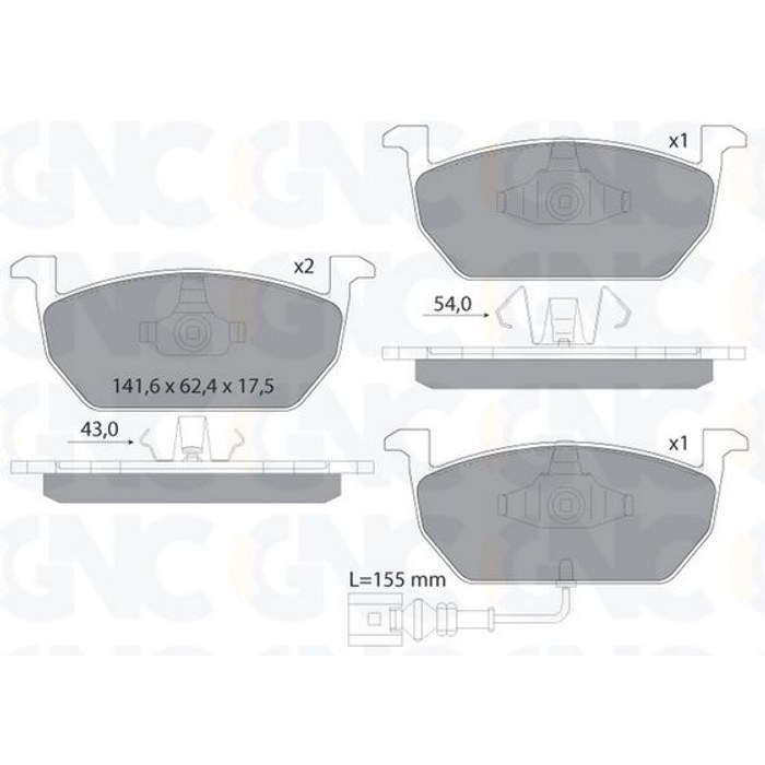 PLAQ DE FREIN AV VW PASSAT B8 GOLF VII AUDI A3 05P1836 VAG — GNC P1854