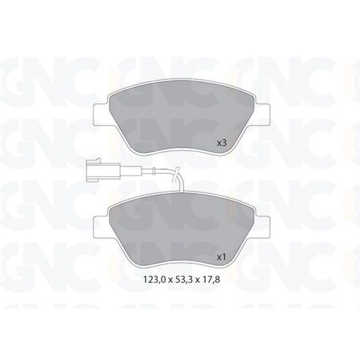 PLAQ DE FREIN AV PSA BIPPER NEMO FIAT PUNTO III 05P763 — GNC P1105
