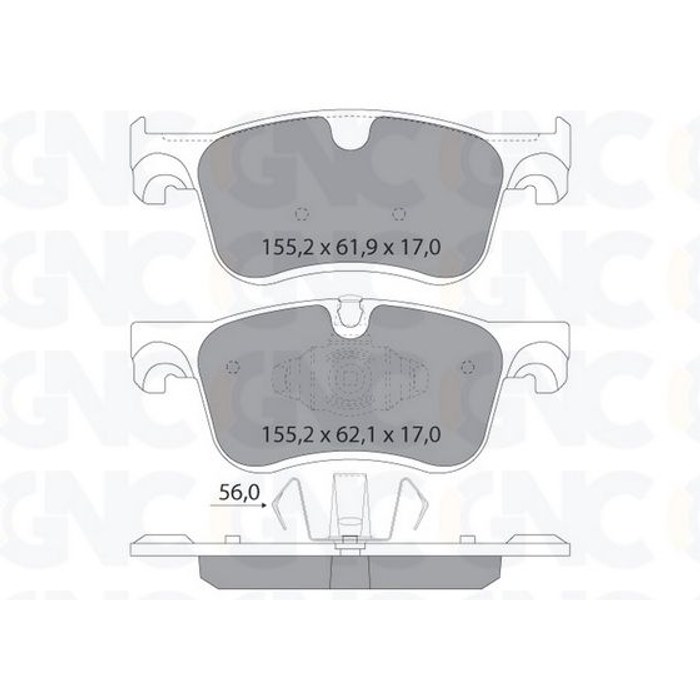 PLAQ DE FREIN AV PSA C1 C4 PICASSO II 05P1852 — GNC P1851