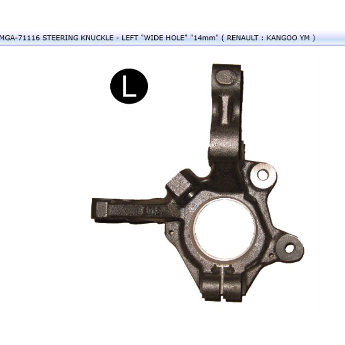 FUSEE METALIQUE AVANT G REN KANGOO 8200150222 — MGA MGA-71116