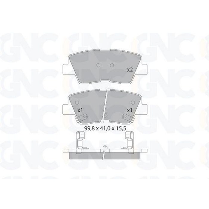 PLAQ DE FREIN AR HYN ACCENT I10 I20 KIA RIO SSANGYONG TIVOLI 05P1710 JP — GNC P1765