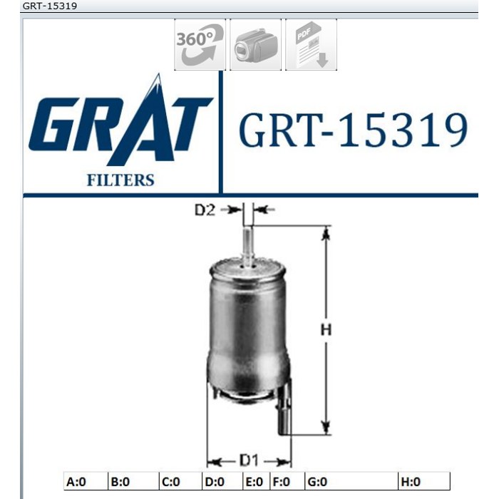 FILTRE A CARBURANT POLO GOLF 99-08 1.4E E100/3 — MGA GRT-15319