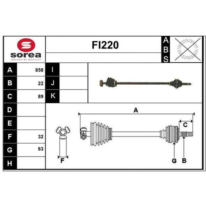 TRANSMISSION FIORINO — SOREA SET58358