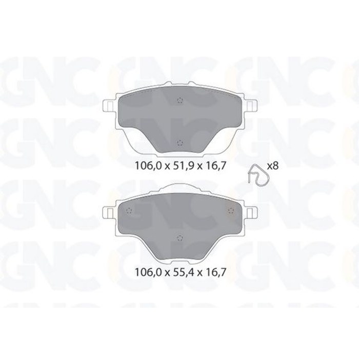 PLAQ DE FREIN AR PSA 308 C1 C4 PICASSO 05P1873 — GNC P1841