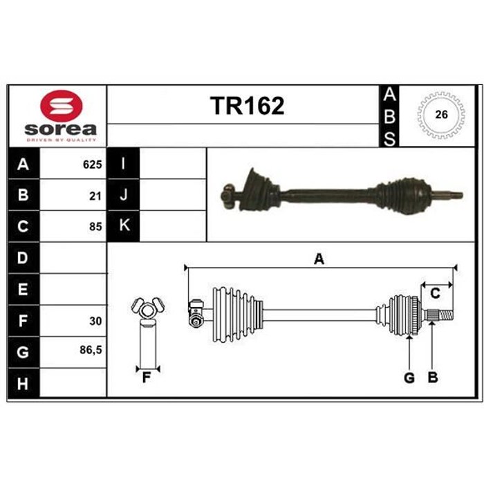 TRANSMISSION CLIO ABS G 303233 — SOREA SET49171A