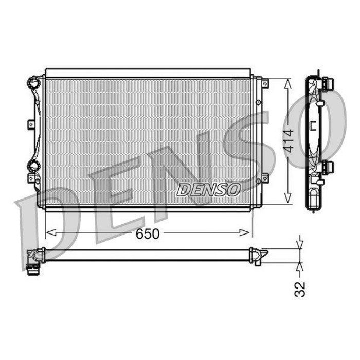 RADIATEUR VW GOLF V CADDY III PASSAT VAL732872 1K0121253 — MGA MGA-80446