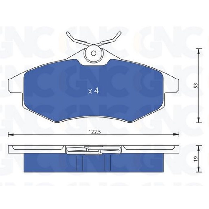 PLAQ DE FREIN AV PSA C2/C3 05P805 — GNC P1216