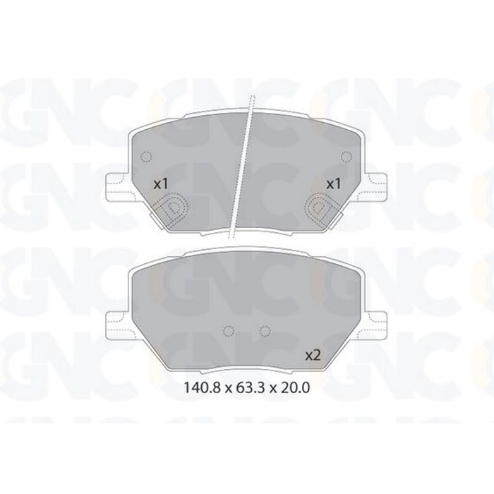PLAQ DE FREIN AV FIAT 500 JEEP RENEGADE 05P1953 — GNC P1807