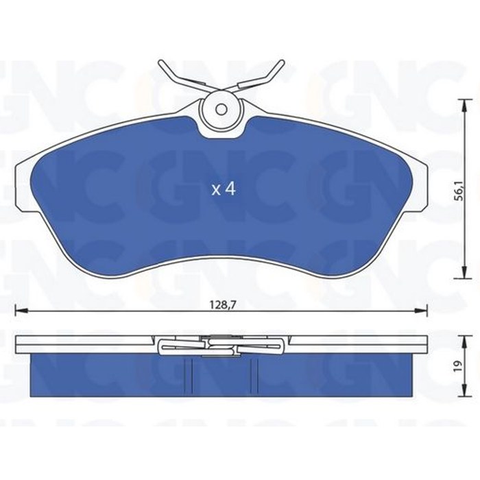 PLAQ DE FREIN AV PSA C3 05P806 — GNC P1186