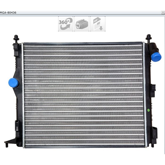 RADIATEUR LOGAN 1.2 1.4 1.5DCI 8200735038 — MGA MGA-80436