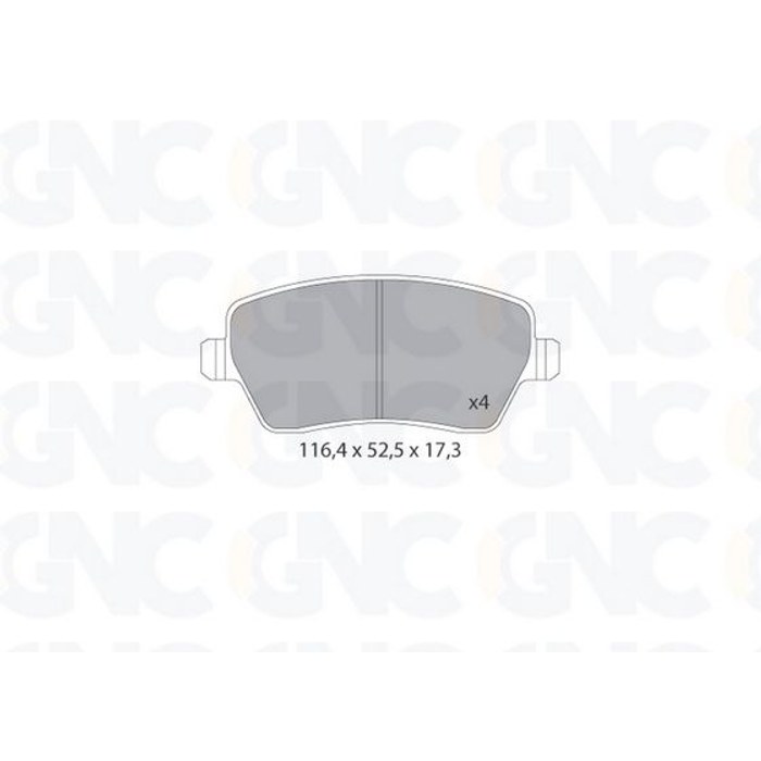 PLAQ DE FREIN AV REN CLIO III-IV KANGOO LOGAN DUSTER 05P867 05P1229 — GNC P1244