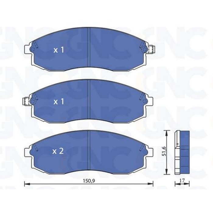 PLAQ DE FREIN AV MIT L200 05P1030 JP — GNC P0982