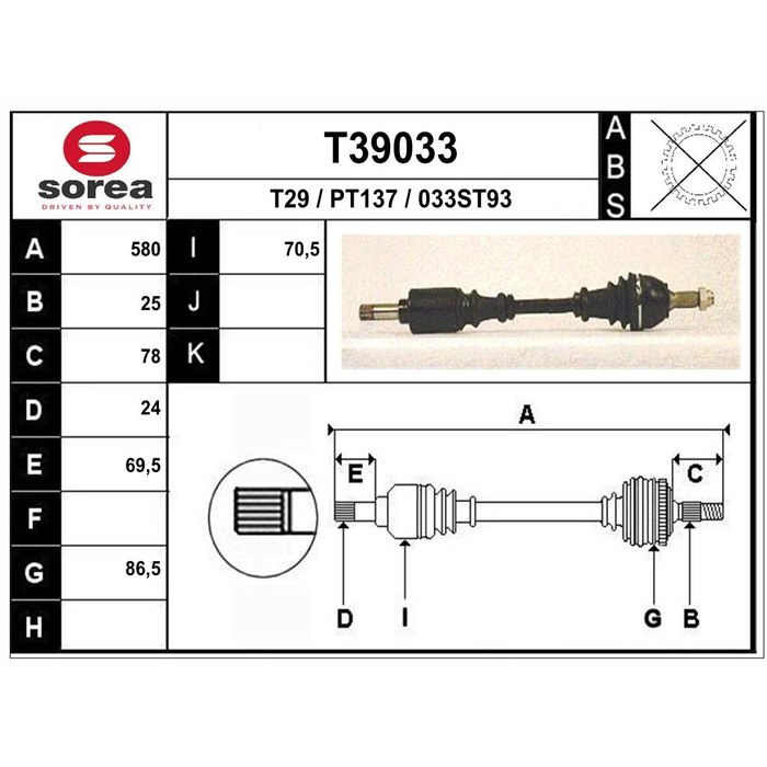 TRANSMISSION 309 DIE G — SOREA SET39033