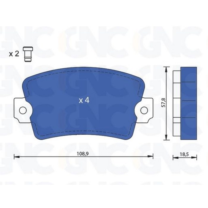 PLAQ DE FREIN AV REN TRAFIC 05P731 — GNC P0168