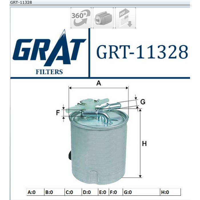 FILTRE CARBURANT NISSAN QASHQAI M540 — MGA GRT-11328