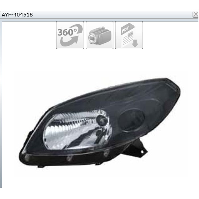 OPTIQUE AVANT D LOGAN SANDERO 08-13 — MGA AYF-404518