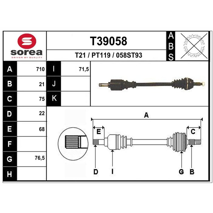 TRANSMISSION 205 G ET D 301786 — SOREA SET39058