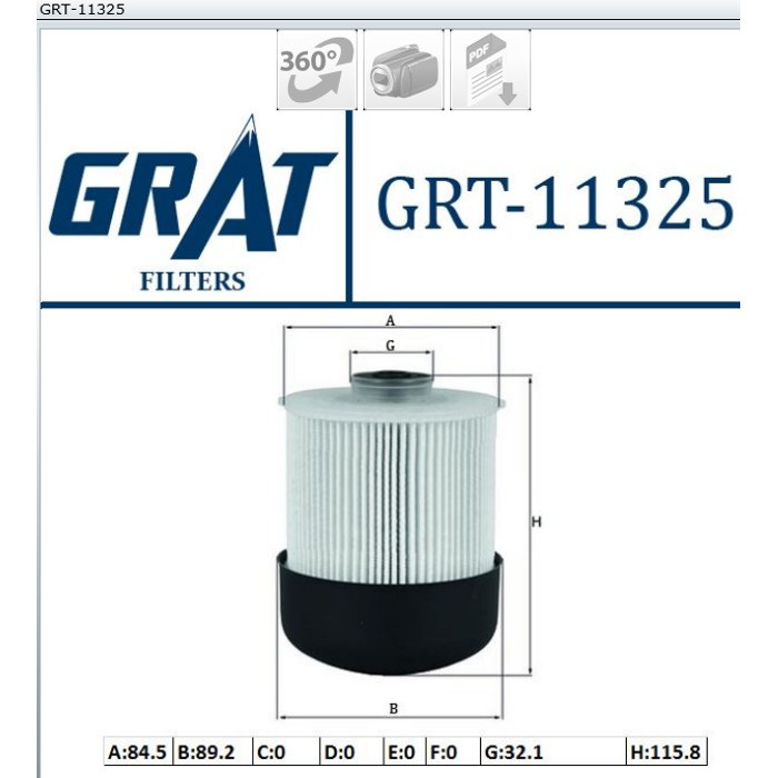 FILTRE CARBURANT REN CLIO IV DACIA DOKKER LOGAN 1.5DCI F140 — MGA GRT-11325