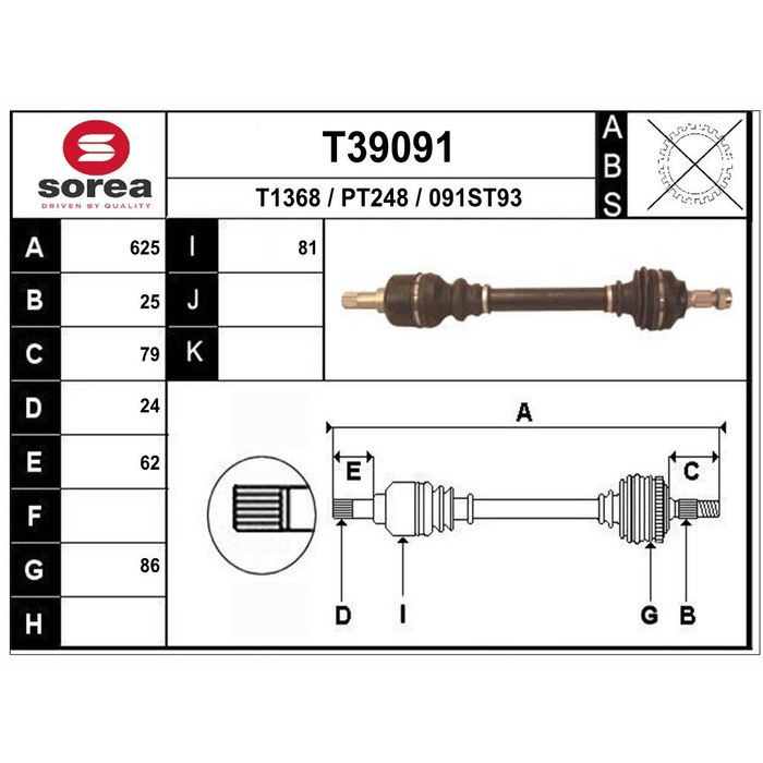 TRANSMISSION PARTNER NM B9 /307 HDI 1.4 G — SOREA SET39091