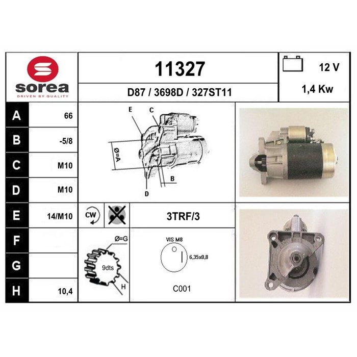 DEMARREUR 205D — SOREA SE11327