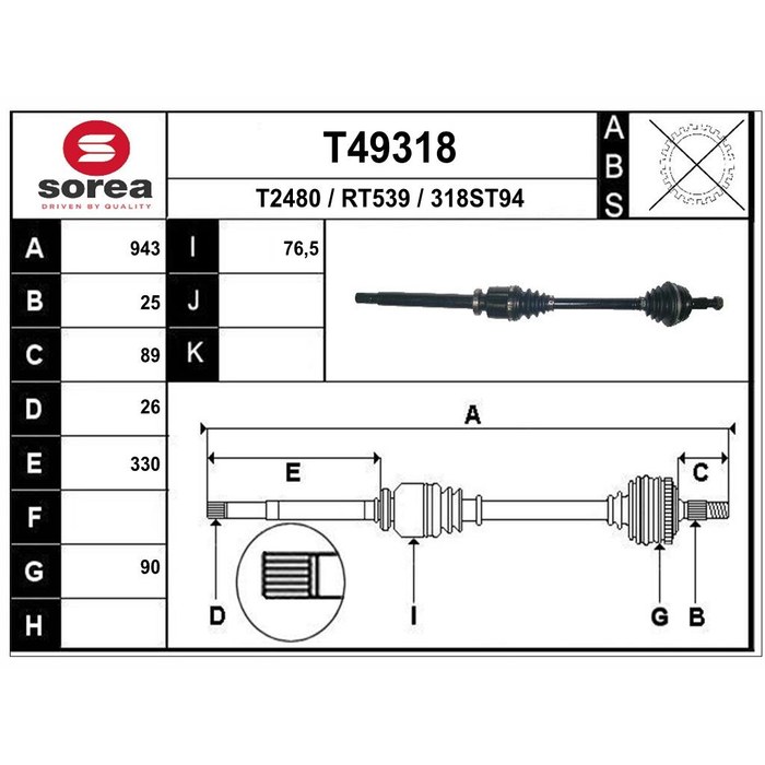 TRANSMISSION MEGANE III SCENIC III 1.4 ESS — SOREA SET49318