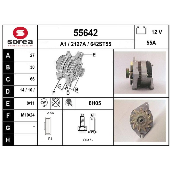 ALTERNATEUR BX/405/205/305/309 — SOREA SE55642