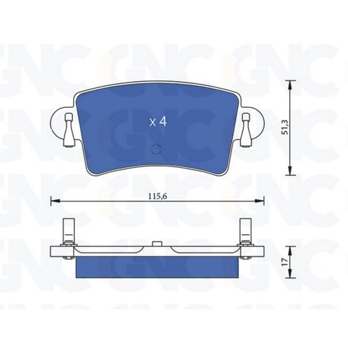 PLAQ DE FREIN AR REN MASTER II 05P791 — GNC P1191