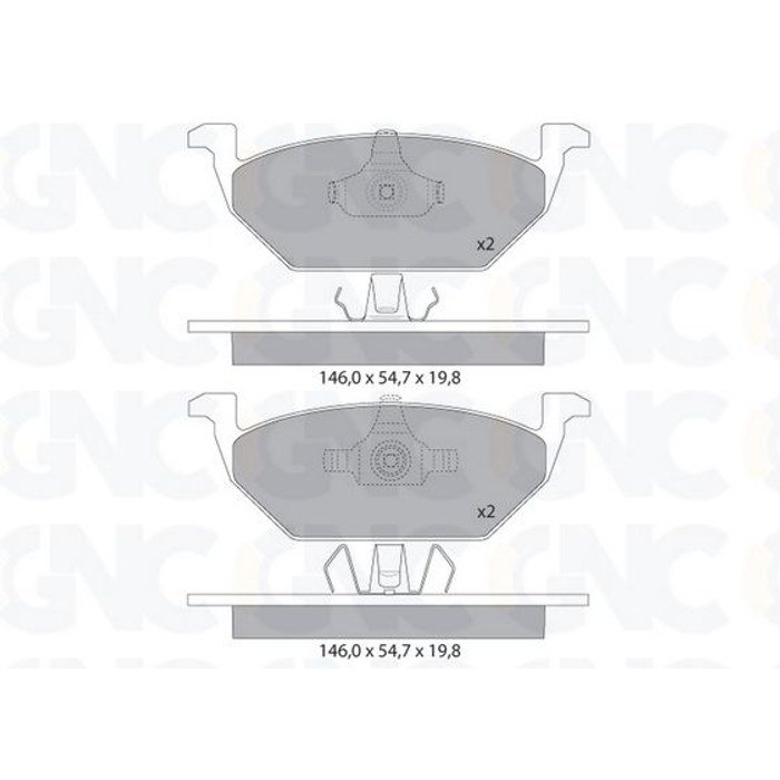 PLAQ DE FREIN AV VW GOLF IV POLO VIII 05P730 VAG — GNC P1029