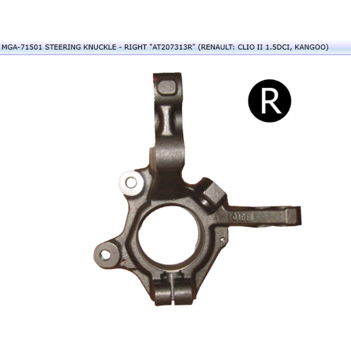 FUSEE METALIQUE AVANT  REN CLIO II KANGOO DIESEL D 8200207313 — MGA MGA-71501