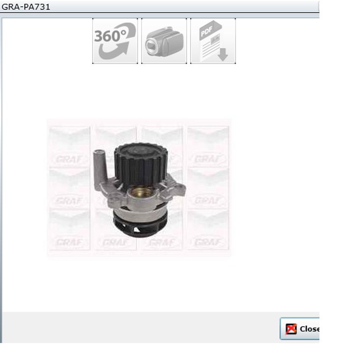 POMPE A EAU VW GOLF IV CADDY II POLO 1.9TDI PA731 — MGA MGA-65314