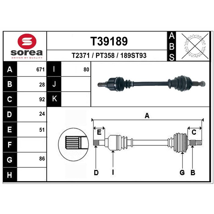 TRANSMISSION G 308 II 1.6HDI — SOREA SET39189