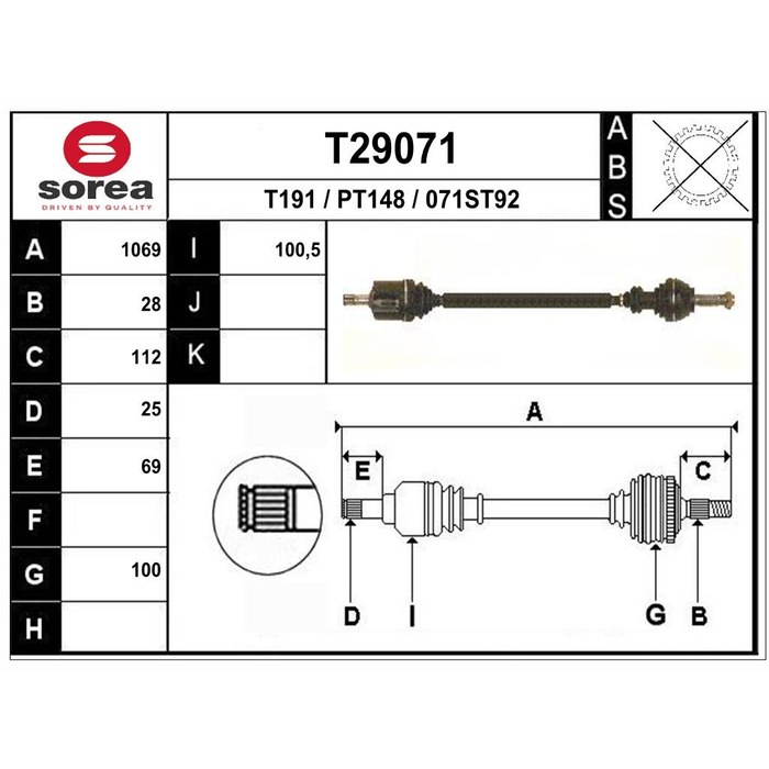 TRANSMISSION DUCATO — SOREA SET29071