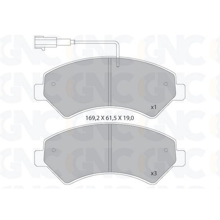 PLAQ DE FREIN AV PSA BOXER FIAT DUCATO 05P1288 — GNC P1383