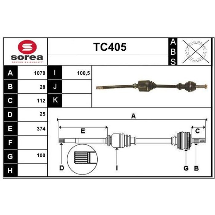 TRANSMISSION J5/C25 D301923 — SOREA SET29046