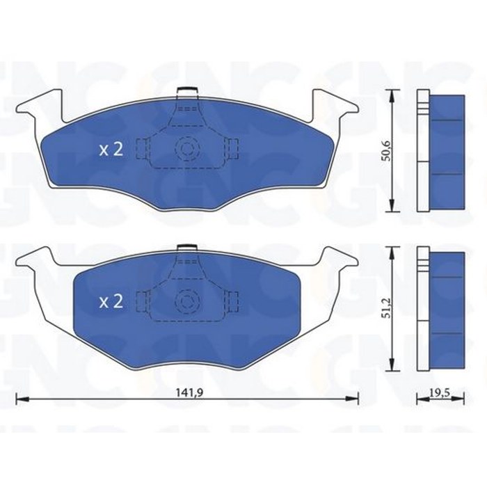 PLAQ DE FREIN AV VW GOLF III SEAT IBIZA II TOLEDO 05P627 VAG — GNC P0825