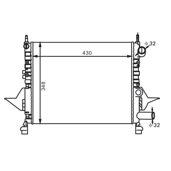 RADIATEUR REN TWINGO 732051 — MGA MGA-80136