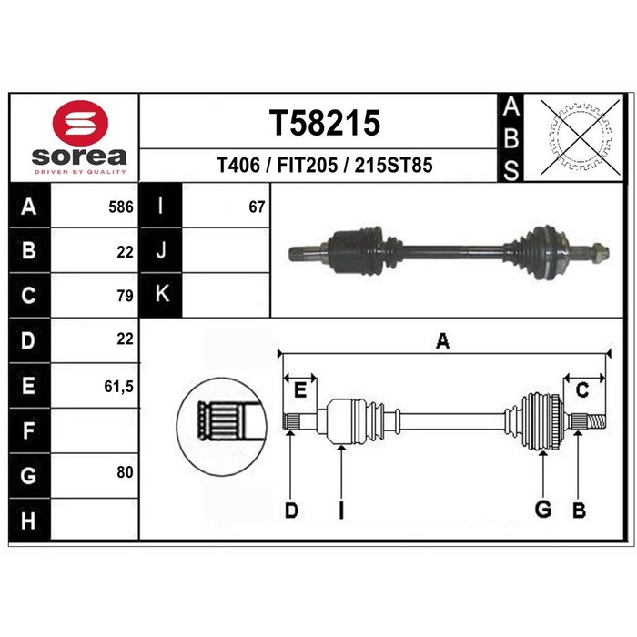 TRANSMISSION PUNTO — SOREA SET58215