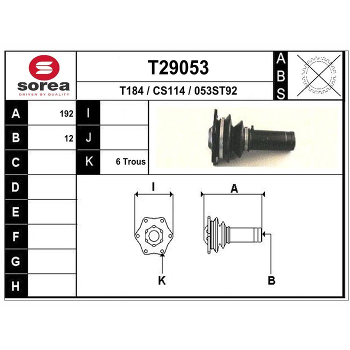 TRANSMISSION LNA/AMI8 COTE BOITE — SOREA SET29053