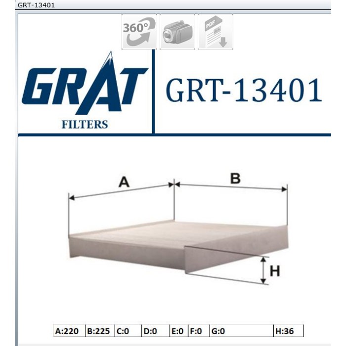 FILTRE HABITCLE PSA PART CIT BERL XSARA HB141 — MGA GRT-13401