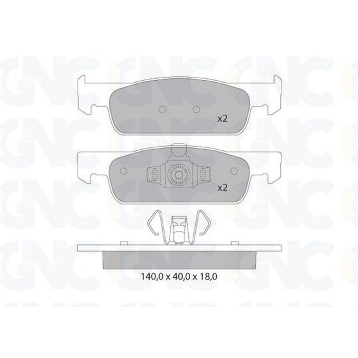 PLAQ DE FREIN AV REN CLIO IV TWINGO III DACIA LOGAN 05P1702 — GNC P1728
