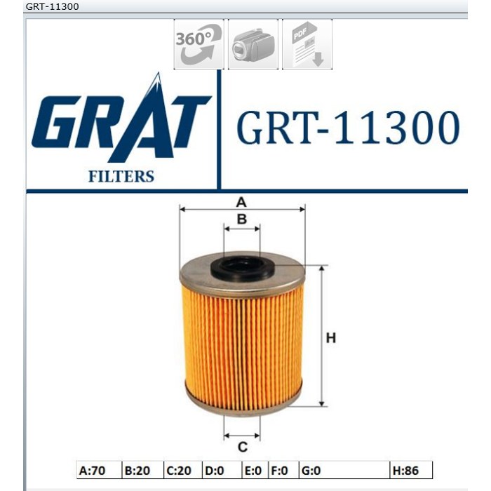 FILTRE CARBURANT REN MASTER TRAFIC OPEL MOVANO F106 — MGA GRT-11300