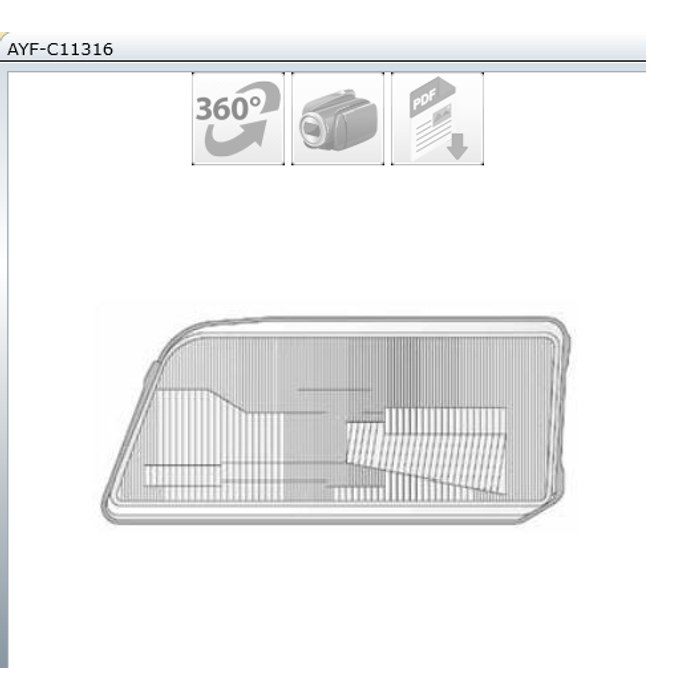 VERRE DE PHARE D BOXER JUMPER DUCATO 96-01 — MGA AYF-C11316